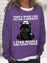 Women‘s Funny Word That's What I Do I Am A Nurse Simple Crew Neck Text Letters Sweatshirt