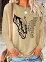 Women's Butterfly Letters Casual Top