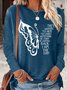 Women's Butterfly Letters Casual Top
