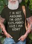 Men's I Am Arguing I Am Just Explaining Why I Am Right Funny Graphic Print Casual Cotton Crew Neck Text Letters T-Shirt