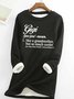 Women's Gigi Like A Grandmother But So Much Cooler Text Letters Loose Simple Sweatshirt