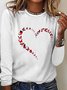 Women's Butterfly Heart Crew Neck Casual Top