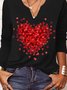 Casual Loose Heart/Cordate T-Shirt