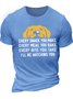 Men's Every Snack You Make I Will Be Watching You Dog Funny Graphic Print Text Letters Casual Cotton T-Shirt