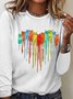 Women's Heart Cat Print Casual Top