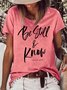Women's Be Still Know Christian Letters Casual T-Shirt
