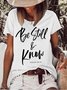 Women's Be Still Know Christian Letters Casual T-Shirt