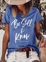 Women's Be Still Know Christian Letters Casual T-Shirt