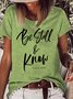 Women's Be Still Know Christian Letters Casual T-Shirt