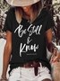 Women's Be Still Know Christian Letters Casual T-Shirt