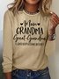 Women's Mom Grandma Great Grandma I Just Keep Getting Better Funny Graphic Print Regular Fit Text Letters Crew Neck Casual Top