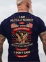 Men's I Say Merry Christmas God Bless America Letters Casual T-Shirt