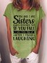 Women’s You And I Are Sisters Always Remember That If You Fall I Will Pick You Up Casual Cotton T-Shirt