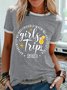 Women’s Girls Trip Apparently We Are Trouble When We Are Together Casual Crew Neck T-Shirt