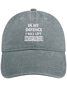 Men's In My Defence I Was Left Unsupervised Funny Graphic Printing Regular Fit Adjustable Denim Hat