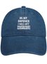 Men's In My Defence I Was Left Unsupervised Funny Graphic Printing Regular Fit Adjustable Denim Hat