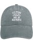 Men's It Is Weird Being The Same Age As Old People Funny Graphic Printing Regular Fit Adjustable Denim Hat Regular Fit Adjustable Denim Hat