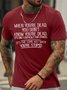 Men's When You're Dead You Don't Know You're Dead It's Only Difficult For Others It's The Same Way When You’Re Stupid Funny Graphic Printing Cotton Casual Crew Neck Text Letters T-Shirt