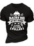 Men's I Like My Racks Big My Butt Rubbed My Pork Pulled Funny Graphic Printing Loose Cotton Casual Text Letters T-Shirt