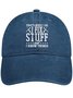 Men's /Women's That's What I Do I Fix Stuff And I Know Things Funny Graphic Printing Regular Fit Adjustable Denim Hat