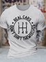 Men's Real Cars Don't Shift Themselves Funny Graphic Printing Cotton Casual Text Letters T-Shirt