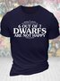 Men's Statistically 6 Out Of 7 Dwarfs Are Not Happy Funny Graphic Printing Text Letters Casual Cotton Loose T-Shirt