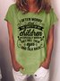 Women’s Funny Mom I Often Worry About The Safety of My Children Cotton Casual Mother's Day T-Shirt