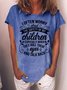 Women’s Funny Mom I Often Worry About The Safety of My Children Cotton Casual Mother's Day T-Shirt