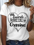 Women's Funny Word Favorite People Call Me Grandma Loose Simple T-Shirt