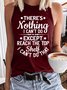 Women’s There’s Nothing I Can’t Do Except Reach The Top Shelf I Can’t Do That Text Letters Casual Regular Fit Tank Top