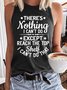 Women’s There’s Nothing I Can’t Do Except Reach The Top Shelf I Can’t Do That Text Letters Casual Regular Fit Tank Top
