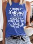 Women’s There’s Nothing I Can’t Do Except Reach The Top Shelf I Can’t Do That Text Letters Casual Regular Fit Tank Top