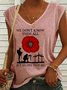 Women's We Don't Know Them But We Owe Them All V Neck Casual Tank Top