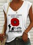 Women's We Don't Know Them But We Owe Them All V Neck Casual Tank Top