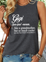 Women's Funny Gigi Like A Grandmother But So Much Cooler Cotton-Blend Casual Tank Top