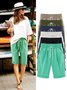 Lace Up Elastic Waistband Loose Summer Short Pant for Women