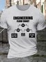 Men's Engineering Flow Chart Use More Duct Tape No Problem Use More Lube Funny Graphic Printing Casual Loose Crew Neck Cotton T-Shirt