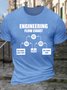 Men's Engineering Flow Chart Use More Duct Tape No Problem Use More Lube Funny Graphic Printing Casual Loose Crew Neck Cotton T-Shirt