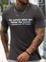 Men's Be Careful When You Follow The Masses Sometimes The M Is Silent Funny Graphic Printing Cotton Crew Neck Text Letters Casual T-Shirt