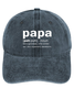 Men's Papa Like A Grandpa Only Cooler See Also Superhero Handsome Funny Adjustable Denim Hat