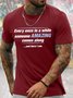 Men's Every Once In A While Someone Amazing Comes Along And Here I Am Funny Graphic Printing Father's Day Gift Casual Cotton T-Shirt
