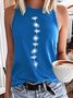 Women's Casual Daisy Chain Crew Neck Tank Top