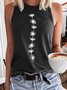Women's Casual Daisy Chain Crew Neck Tank Top