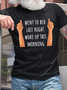 Men's Funny Old Age Woke Up This Morning Cotton Text Letters T-Shirt