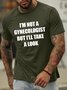 Men's I Am Not A Gynecologist But I'll Take A Look Funny Graphic Printing Text Letters Cotton Casual T-Shirt