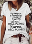 Women‘s Funny My Daughter Is Turning Out To Be Exactly Like Me Well Played Karma Loose Casual Text Letters T-Shirt
