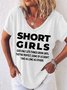 Women's Funny Short Girls God Only Lets Things Grow Until They're Perfect Some Of Us Didn't Take As Long As Others Graphic Printing Casual Loose Text Letters T-Shirt