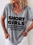 Women's Funny Short Girls God Only Lets Things Grow Until They're Perfect Some Of Us Didn't Take As Long As Others Graphic Printing Casual Loose Text Letters T-Shirt