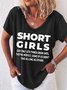 Women's Funny Short Girls God Only Lets Things Grow Until They're Perfect Some Of Us Didn't Take As Long As Others Graphic Printing Casual Loose Text Letters T-Shirt