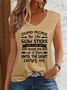 Women's Funny Word Stupid People Are Like Glow Sticks V Neck Regular Fit Tank Top
